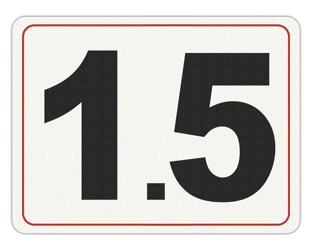 #1.5 - Adhesive Depth Marker - 8 Inch x 6 Inch with 4 Inch Lettering