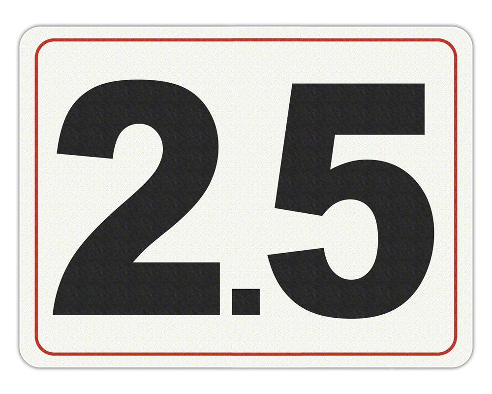 #2.5 - Adhesive Depth Marker - 8 Inch x 6 Inch with 4 Inch Lettering
