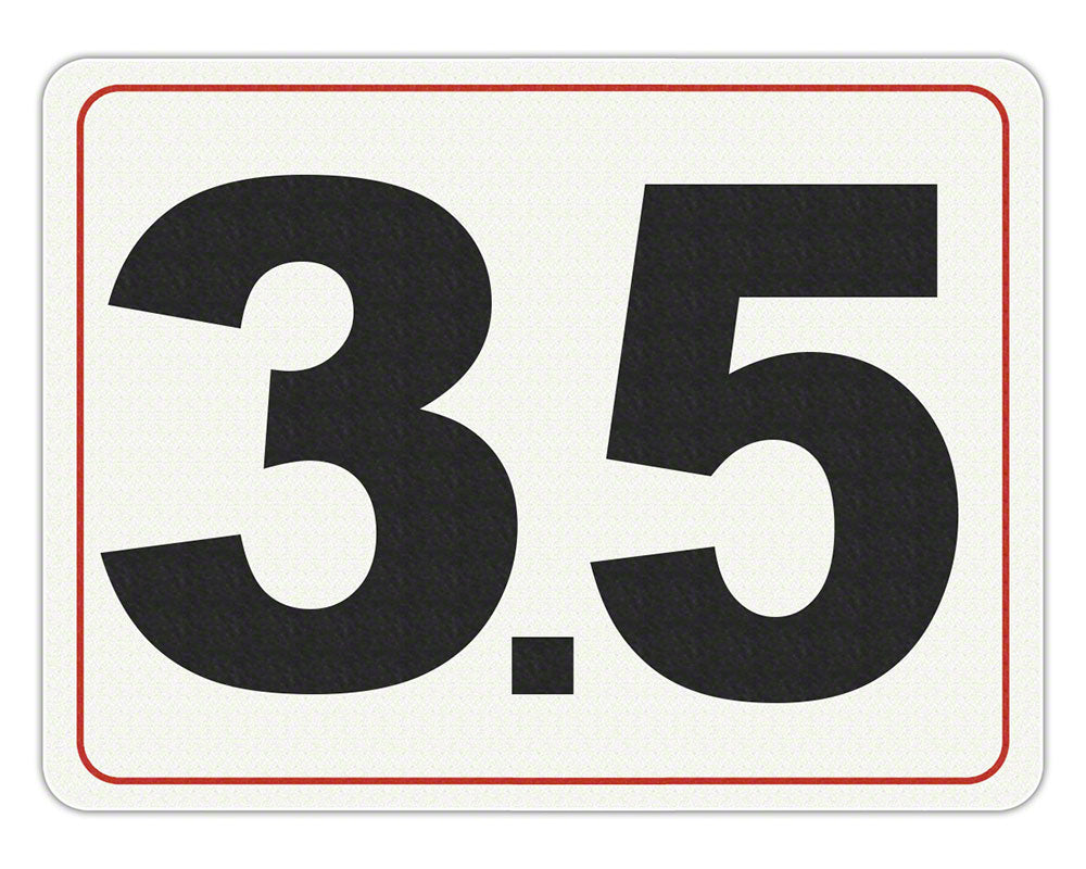#3.5 - Adhesive Depth Marker - 8 Inch x 6 Inch with 4 Inch Lettering