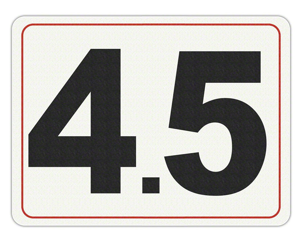#4.5 - Adhesive Depth Marker - 8 Inch x 6 Inch with 4 Inch Lettering
