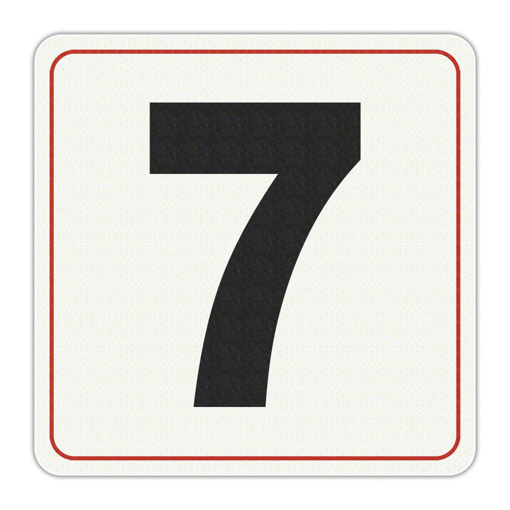 #7 - Adhesive Depth Marker - 6 Inch x 6 Inch with 4 Inch Lettering