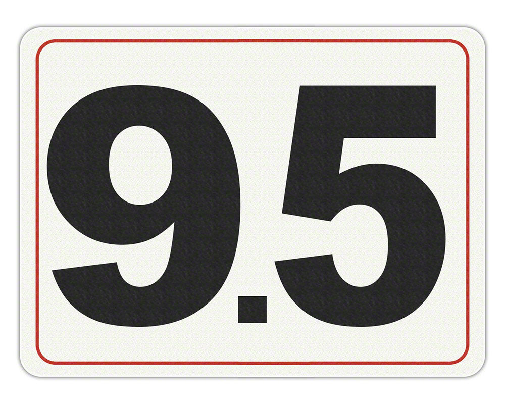 #9.5 - Adhesive Depth Marker - 8 Inch x 6 Inch with 4 Inch Lettering
