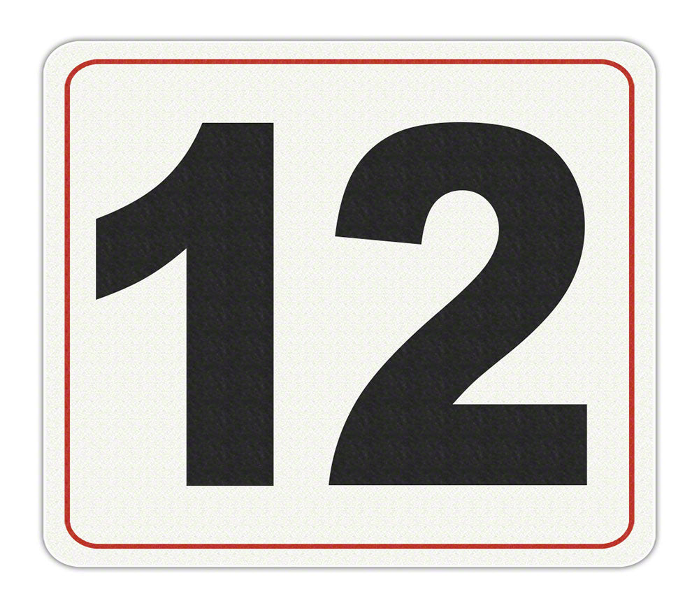#12 - Adhesive Depth Marker - 7 Inch x 6 Inch with 4 Inch Lettering
