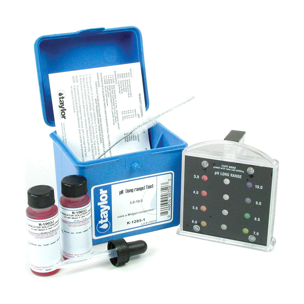 Taylor Midget Comparator pH (Long Range) 3.0-10.0 Test Kit - K-1285-1