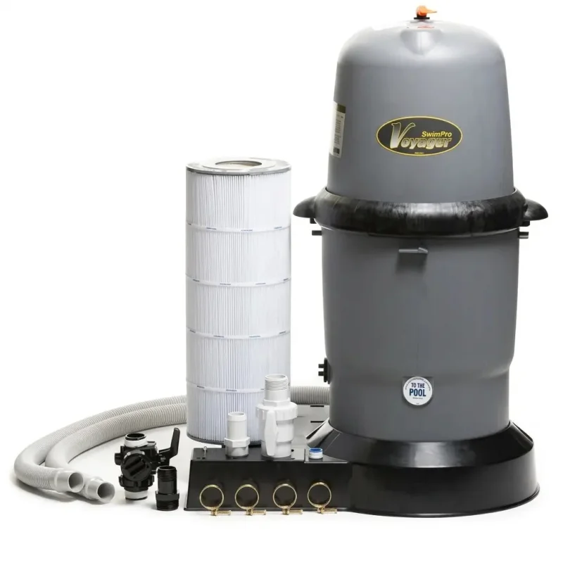150 Swimpro Element Filter W/ Tank, Base, Cartridge, Fittings, & Hoses