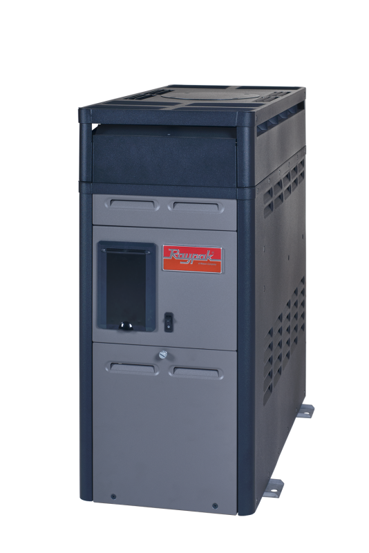 Raypak 150,000 BTU Electronic Pool and Spa Heater w/ Riser - Natural Gas