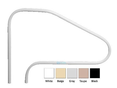 Saftron 48" x 32" Graphite 4-Bend Return-to-Deck Bend Above Water Handrail RTD-448-GG