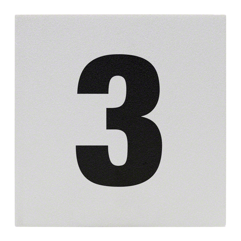 3 Ceramic Skid Resistant Tile Depth Marker 6 Inch x 6 Inch with 4 Inch Lettering