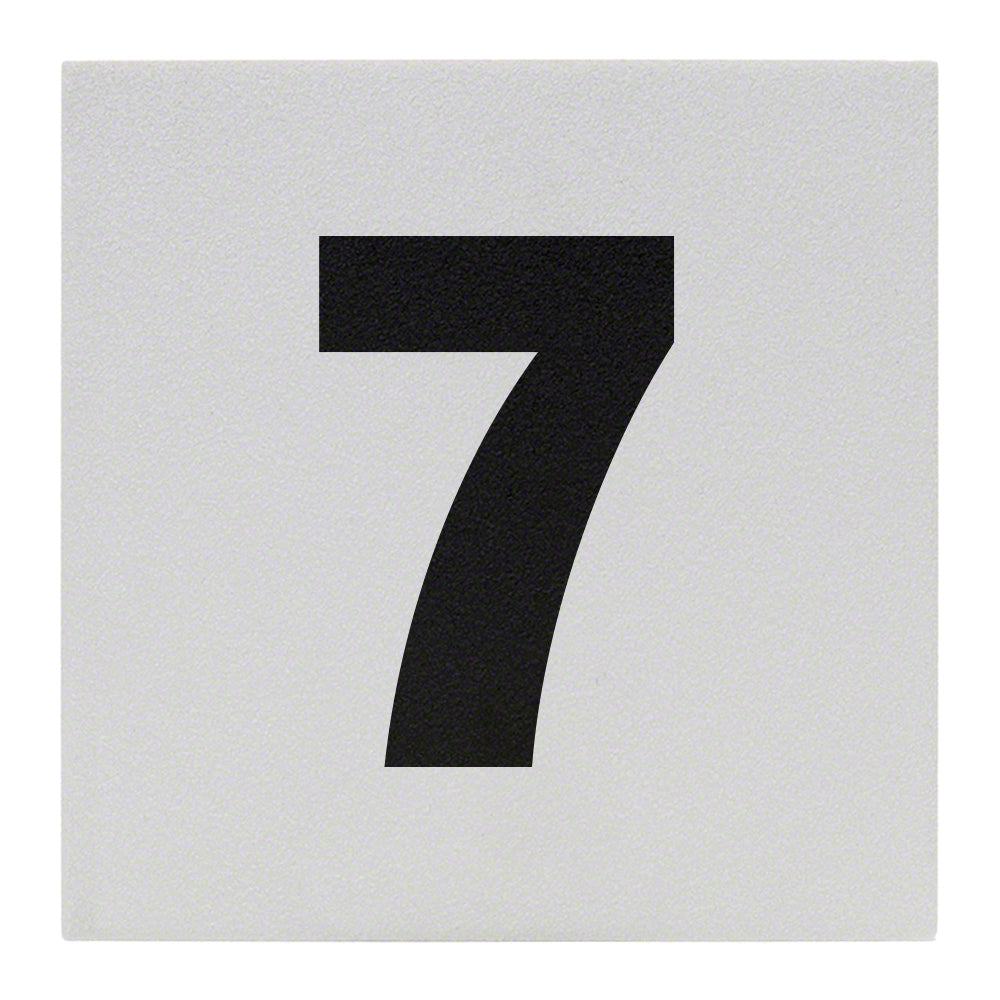 7 Ceramic Skid Resistant Tile Depth Marker 6 Inch x 6 Inch with 4 Inch Lettering