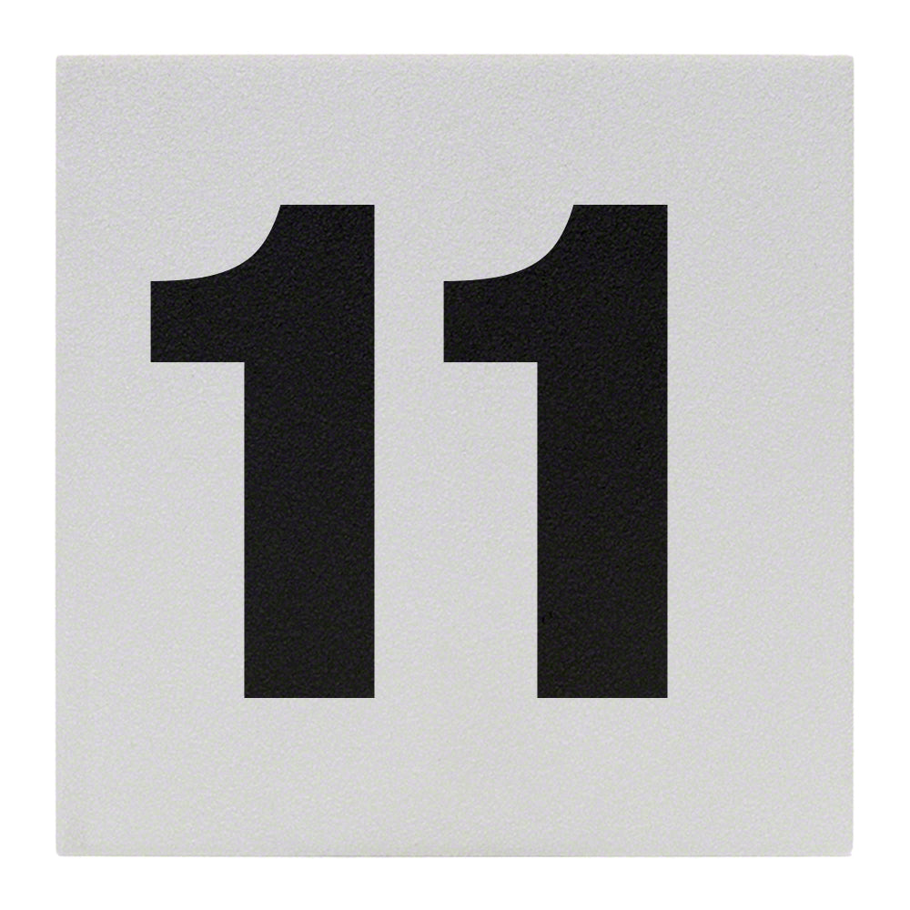 11 Ceramic Skid Resistant Tile Depth Marker 6 Inch x 6 Inch with 4 Inch Lettering