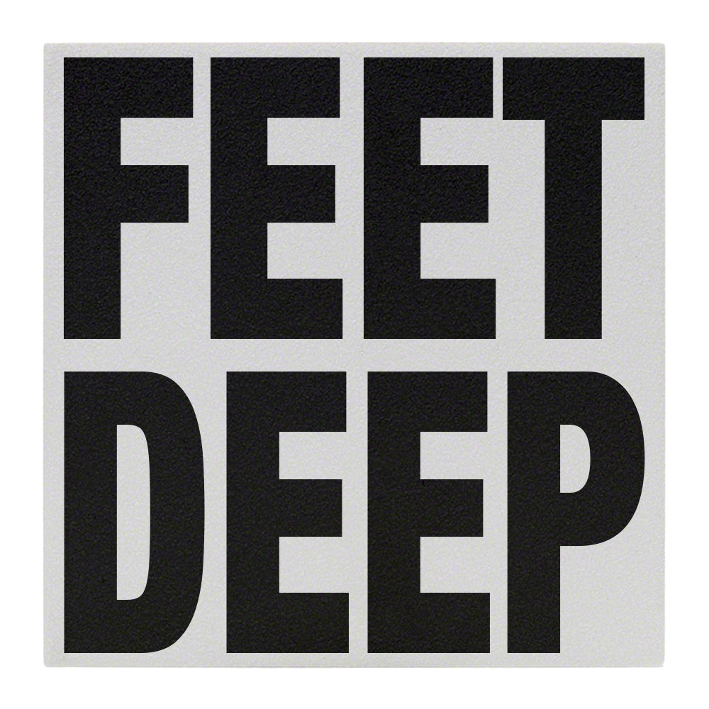 FEET DEEP Message Ceramic Skid Resistant Tile Depth Marker 6 Inch x 6 Inch