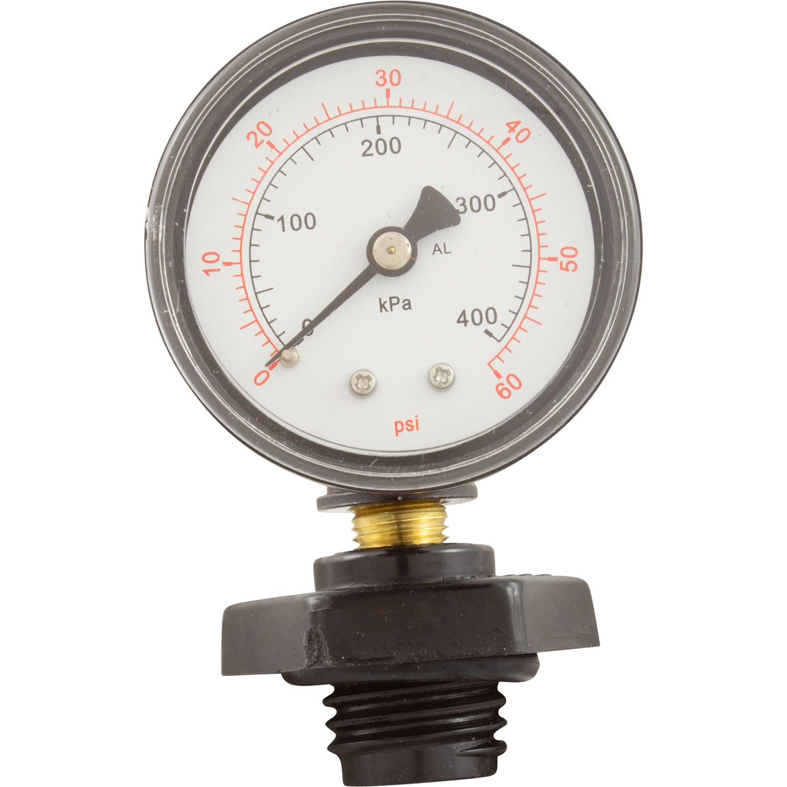 Pressure Gauge Assy,Pentair,System 3,1/4"mpt,0-60psi,Back MT