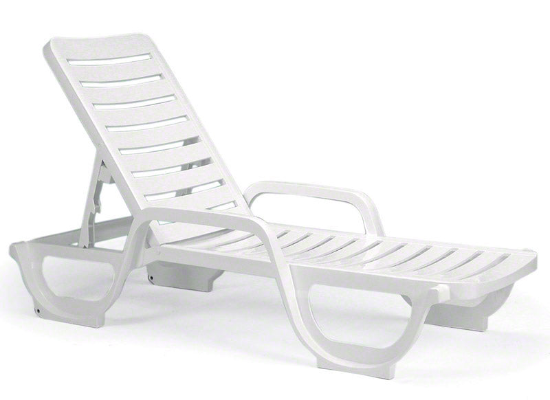 Bahia Chaise Lounge Chairs - White (Must Order in Multiples of 6)