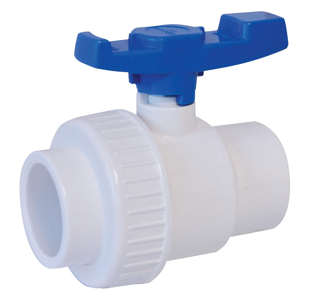 Lasco 2" White Slip x Slip PVC/EPDM Single Union Ball Valve