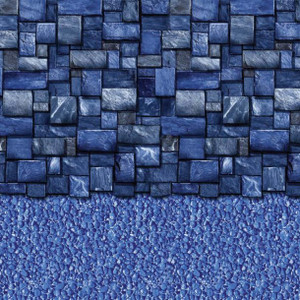 Latham Blue Slate Vinyl EZ-Bead Above Ground Liner, 24' Round 48" Wall, LA5RB2400BS8STX
