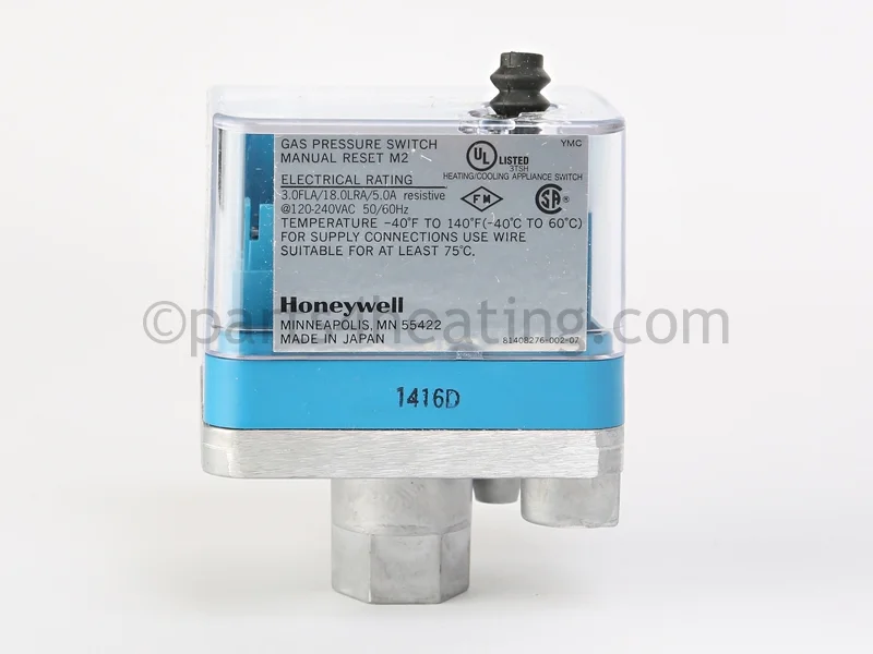 Reznor204297High Gas Pressure Switch, Manual Reset