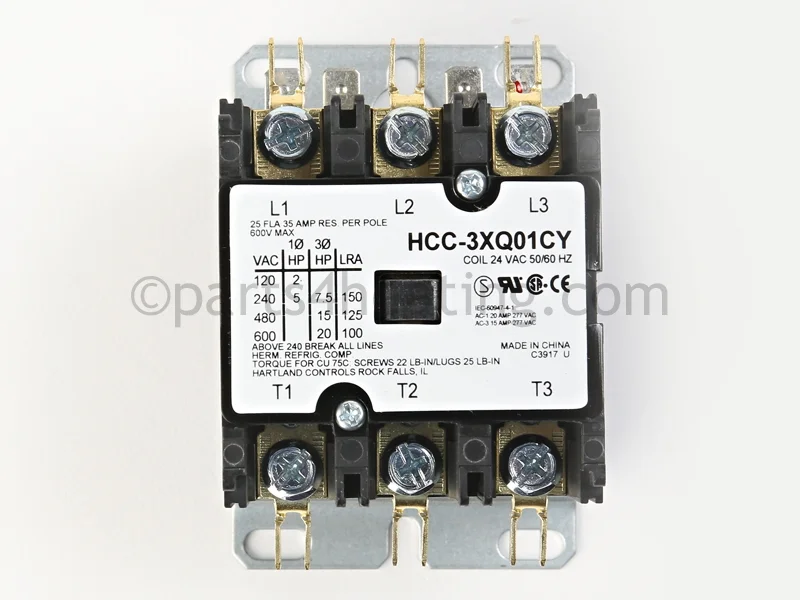 Reznor216386Contactor, 460V, 24V Coil