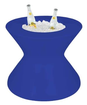 Ledge Lounger 22" Dark Blue Signature Tall Ice Bin Side Table Without Lid