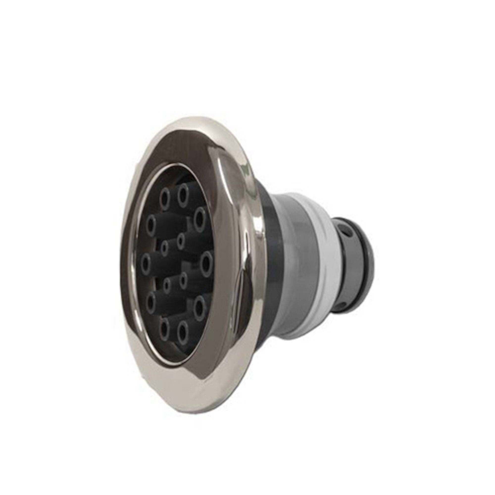 Jet Internal, CMP Jumbo Jet, Massage, 7" Face, 8-Scallop, Charcoal w/ Stainless Escutcheon : 23570-142-000