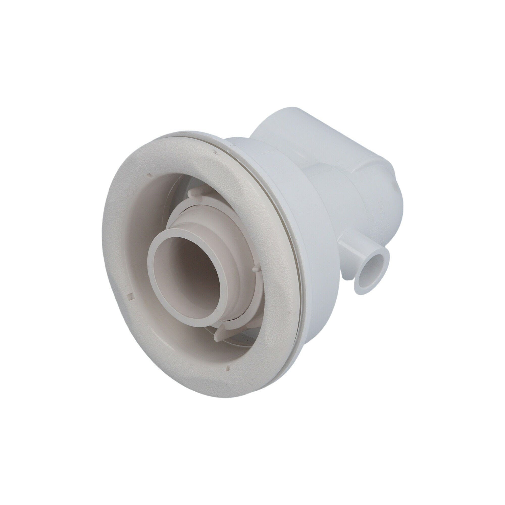 Jet Assembly, Waterway, Old Faithful, Directional, 1/2" Slip Air x 2" Slip Water, 90 Degree Body, 5-Scallop , White : 210-7440