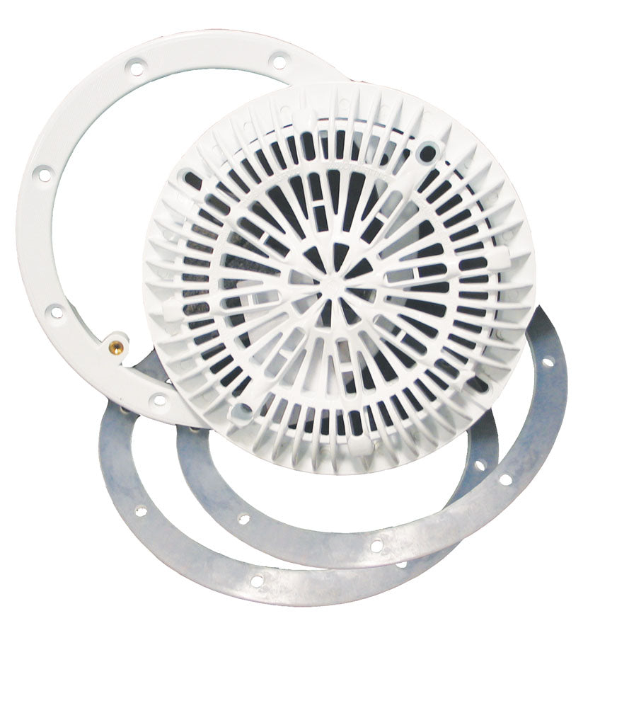 CMP | 25548-100-000 | 8" White Lid and Ring Kit | Replacement Galaxy Drain Cover Kit