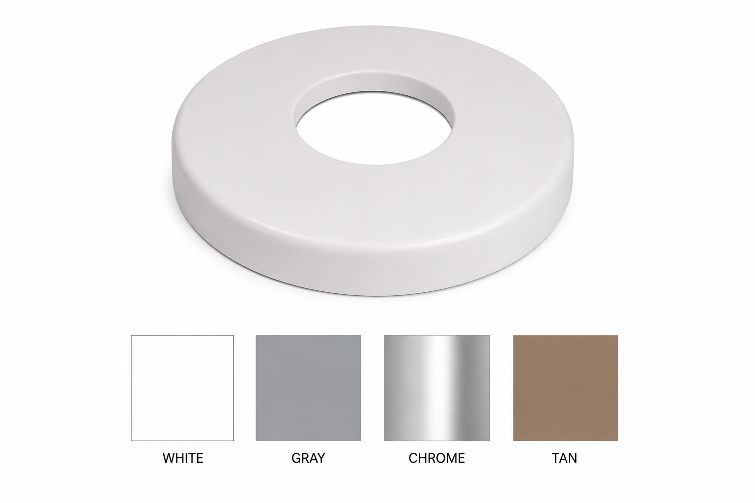 CMP | 25572-009-000 | 5" Tan Ladder Escutcheon | Pool Rail Trim Cover