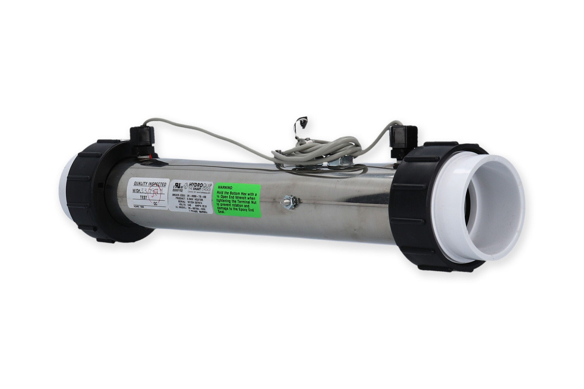 Hydro-Quip HQ Series 5.5kW 230V Flow Thru Heater 26-0069-7S-KS