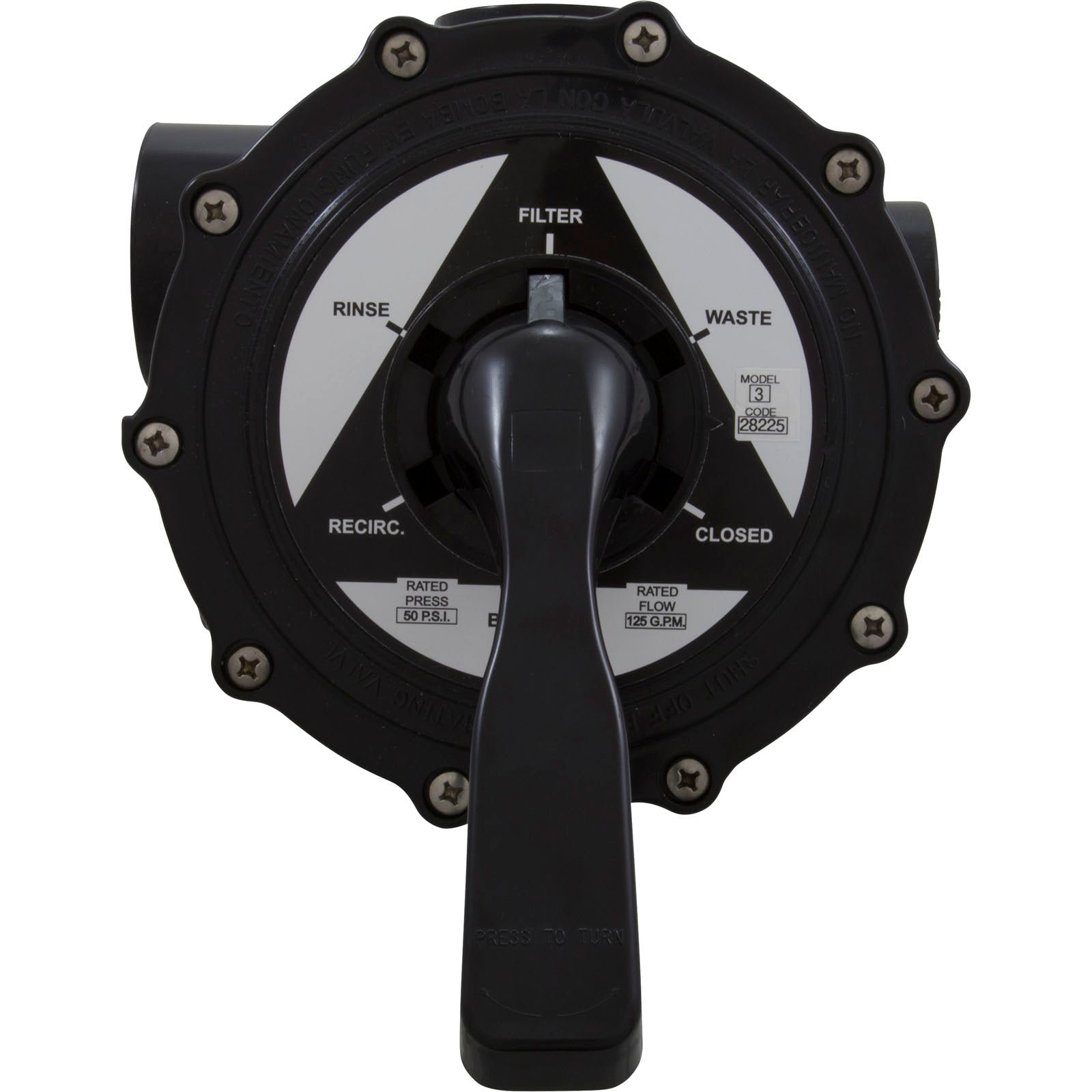 Multiport Valve, Astral, 2" Side-Mount, 6 Position