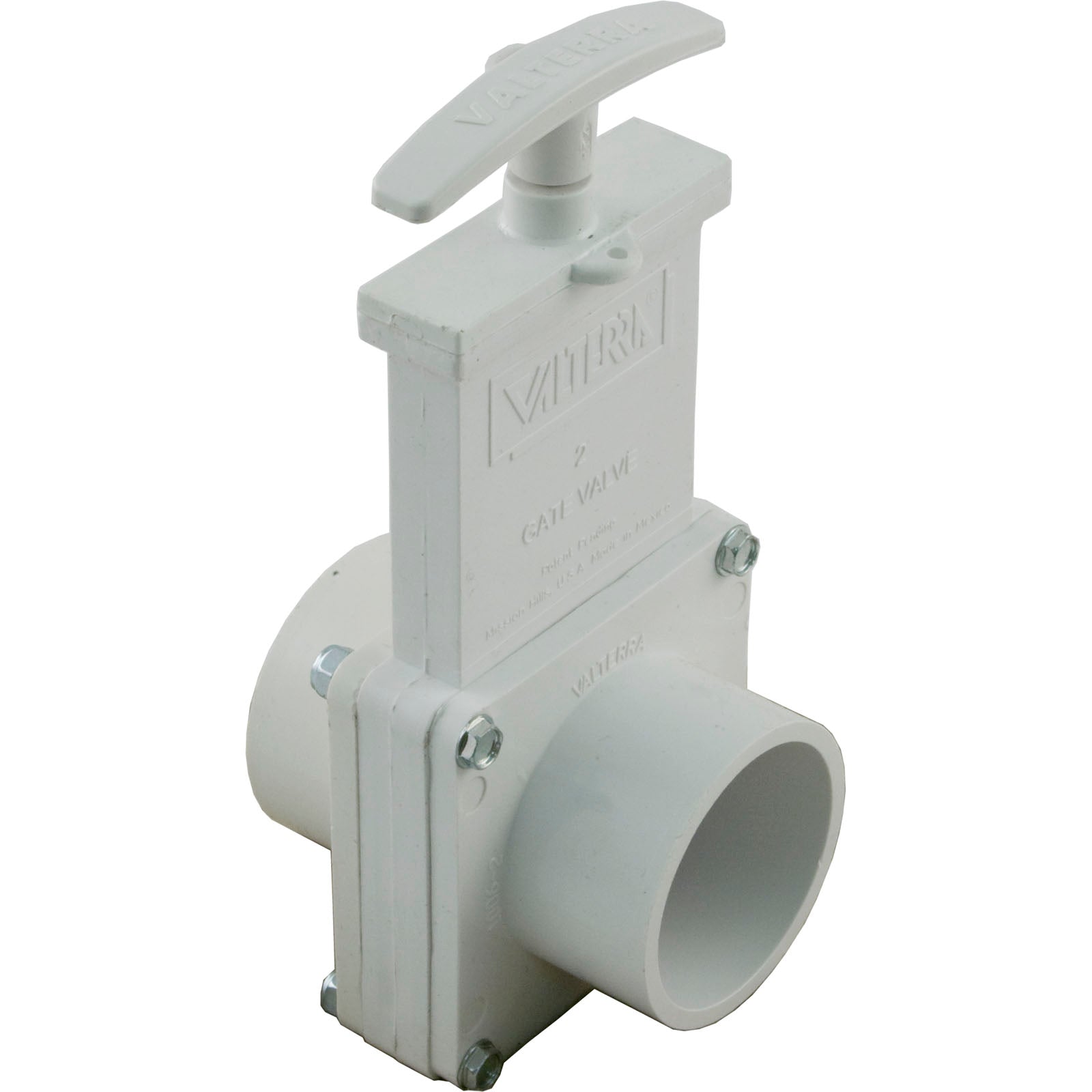Gate Valve, 3 pc, Valterra, 2" Spigot x 2" Spigot, 45psi