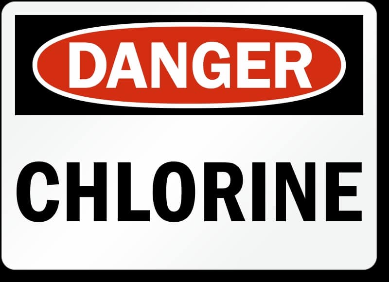 Chlorine Sign (7″ H x 10″ W)