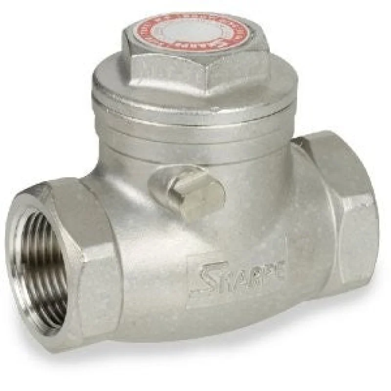 3/4" Sharpe 316 Stainless Steel Swing Check Valve - Threaded