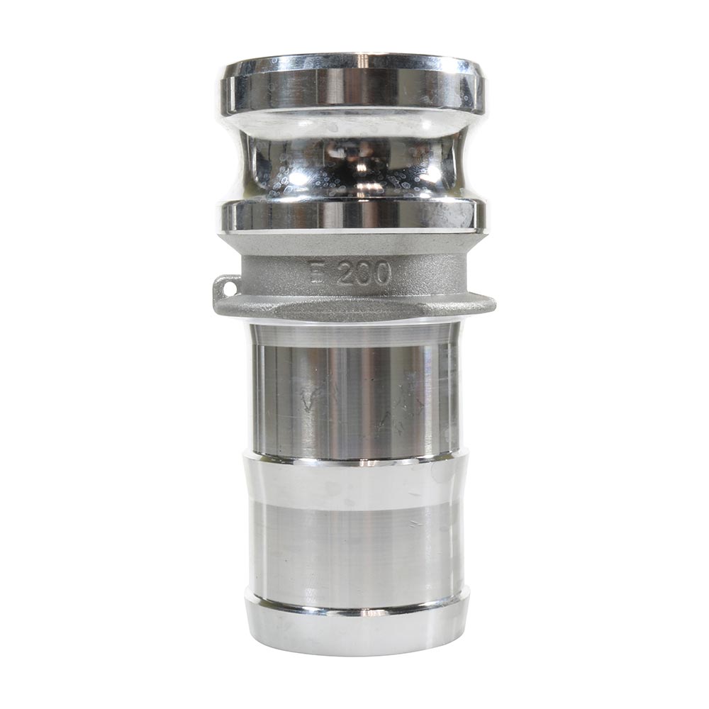 Aluminum Cam and Groove Male Adapter x Hose Shank - 2 Inch - Type E Adapter