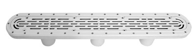 AquaStar 32" Dark Gray Channel Drain with 3-Port Sump for Vinyl, 32CDFLV105