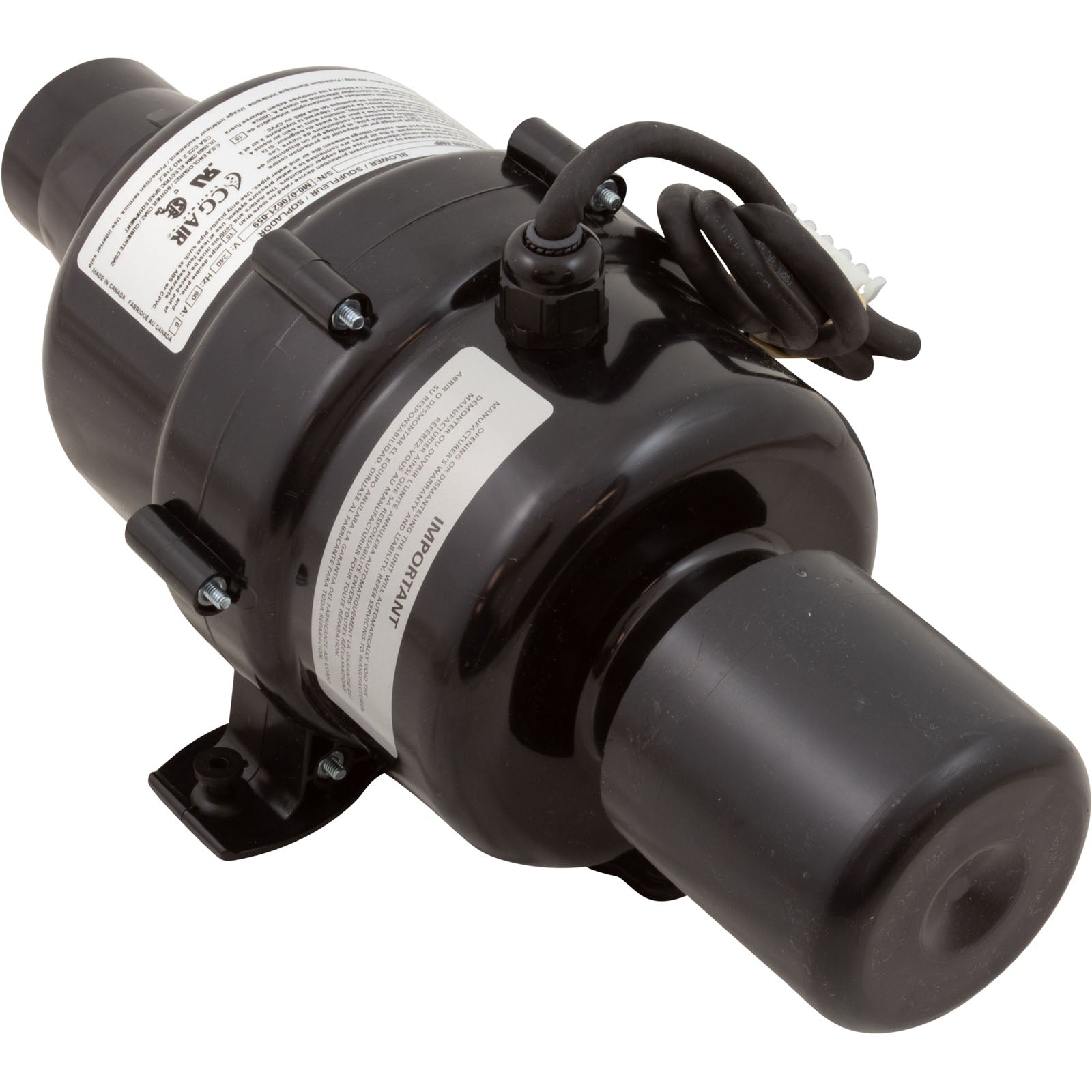 Blower,CG Air Millenium O,230v,6.0A,Heater,3' AMP,w/Muffler