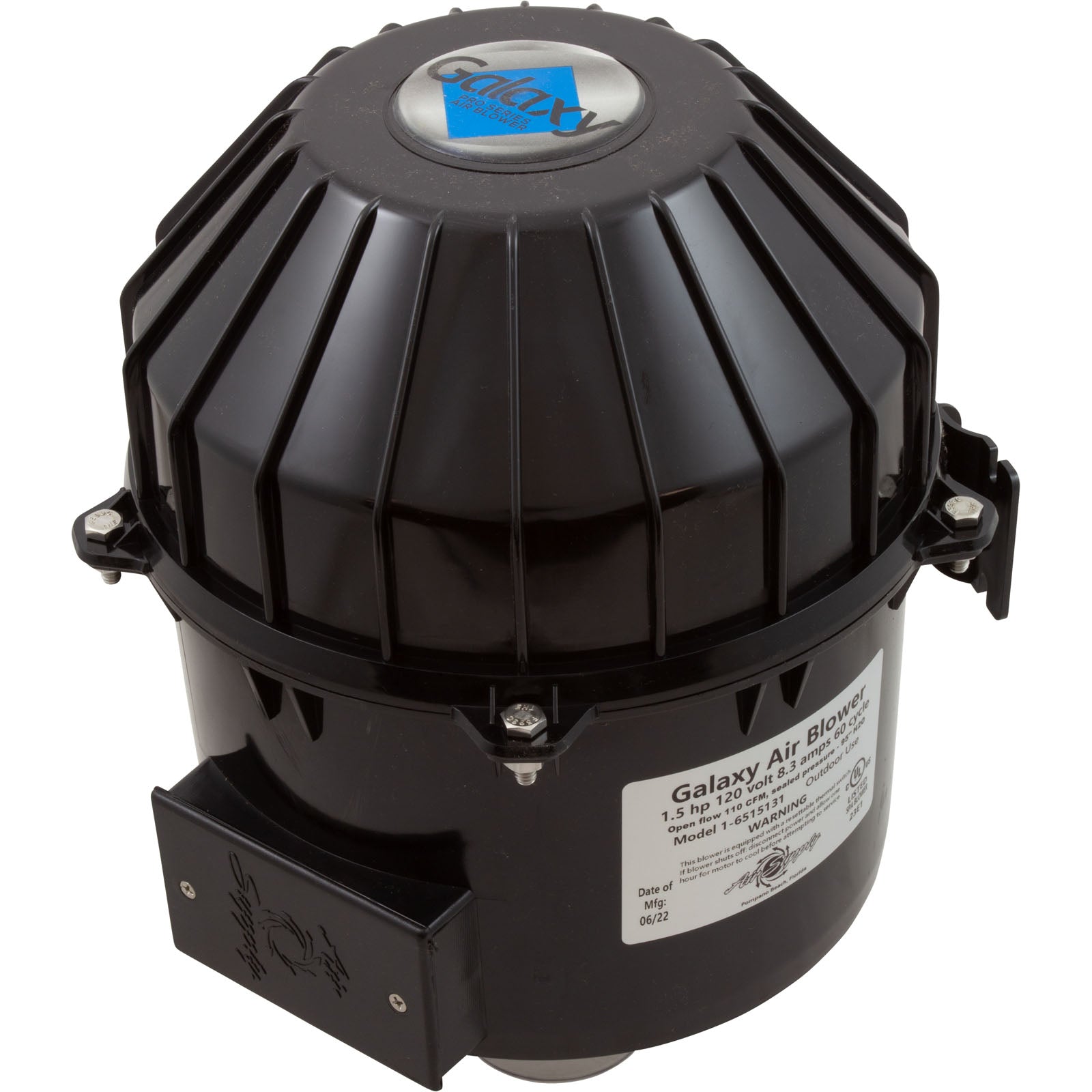 Blower, Air Supply Galaxy Pro, 1.5hp, 115v, 7.4A, Hardwire