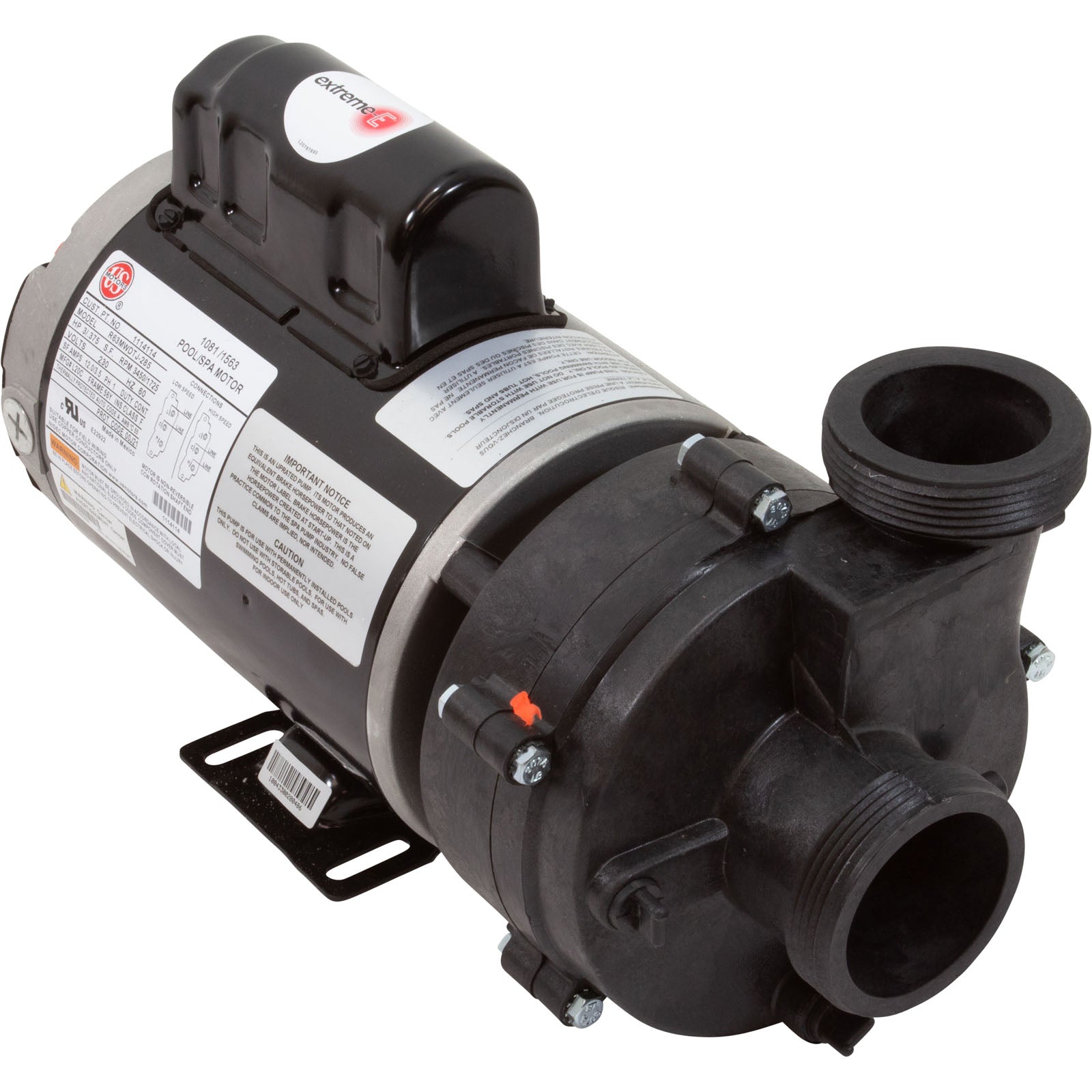 Pump, BWG Vico Ultimax, 3.0hp,230v,2-Spd,56fr,2",Side Disch