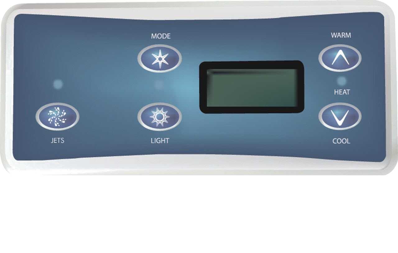 10429 BalboaTopside Control Overlay, 5-Button STD Panel, LCD