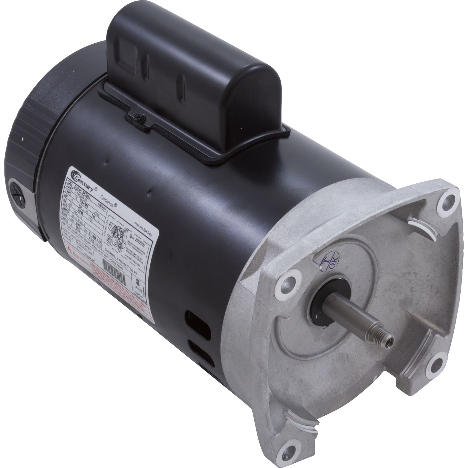 Motor, Century,0.5hp,115v/230v,1-Spd,56Yfr,SQFL