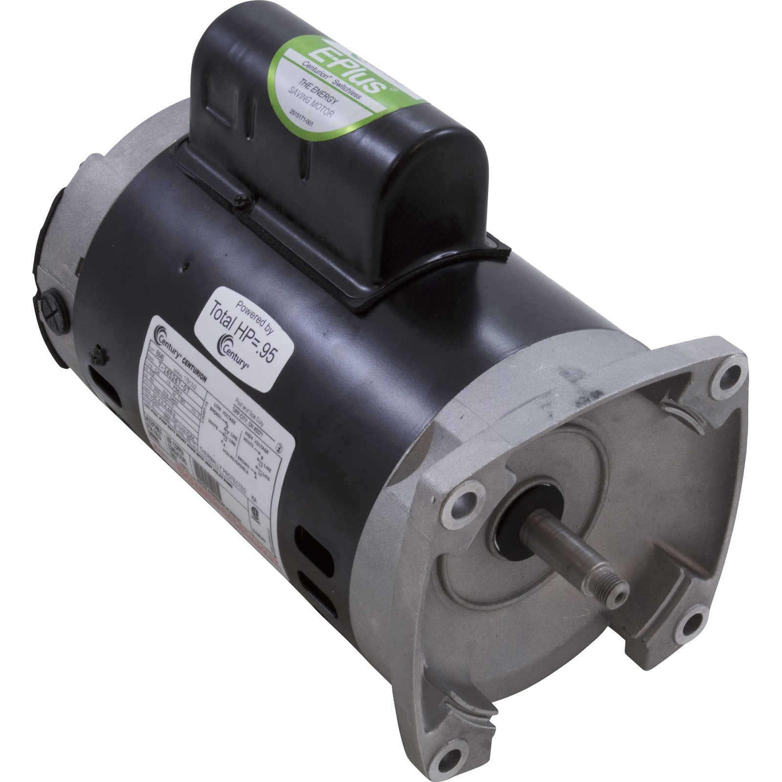 Motor, Century,0.5hp,115v/230v,1-Spd,56Yfr,SQFL,EE