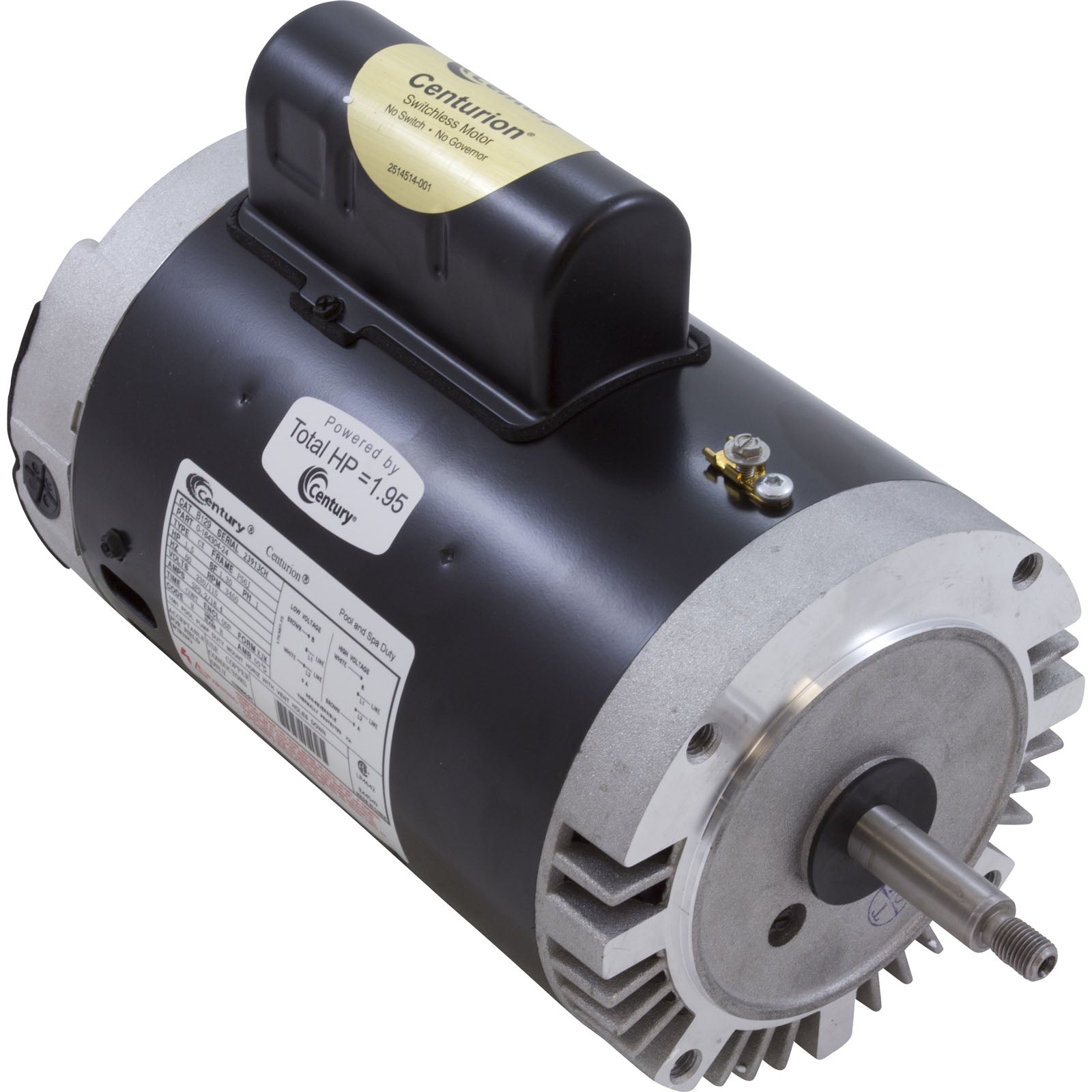 Motor, Century,1.5hp,115v/230v,1-Spd,56Jfr,C-Face Thd