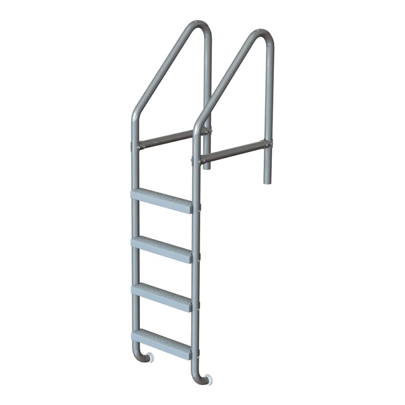 4-Step 36 Inch Wide Cross-Braced Heavy-Duty Ladder 1.50 x .083 Inch - Marine Grade