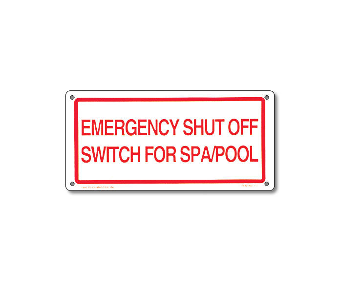 Emergency Shut Off Pool Safety Sign 12" x 6" | Poolmaster 40310Emergency Shut Off Pool Safety Sign 12" x 6" | Poolmaster 40310