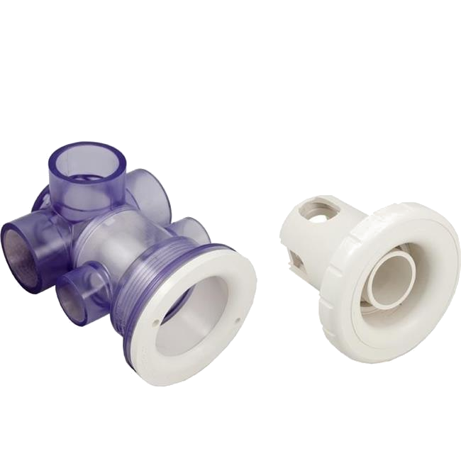 10-5050WHT BalboaJet Assembly with 3-Port Valve, Butterfly (White)