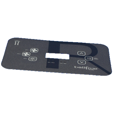 65-00104 BullfrogSpas Topside Overlay, 6-Btn, TP600