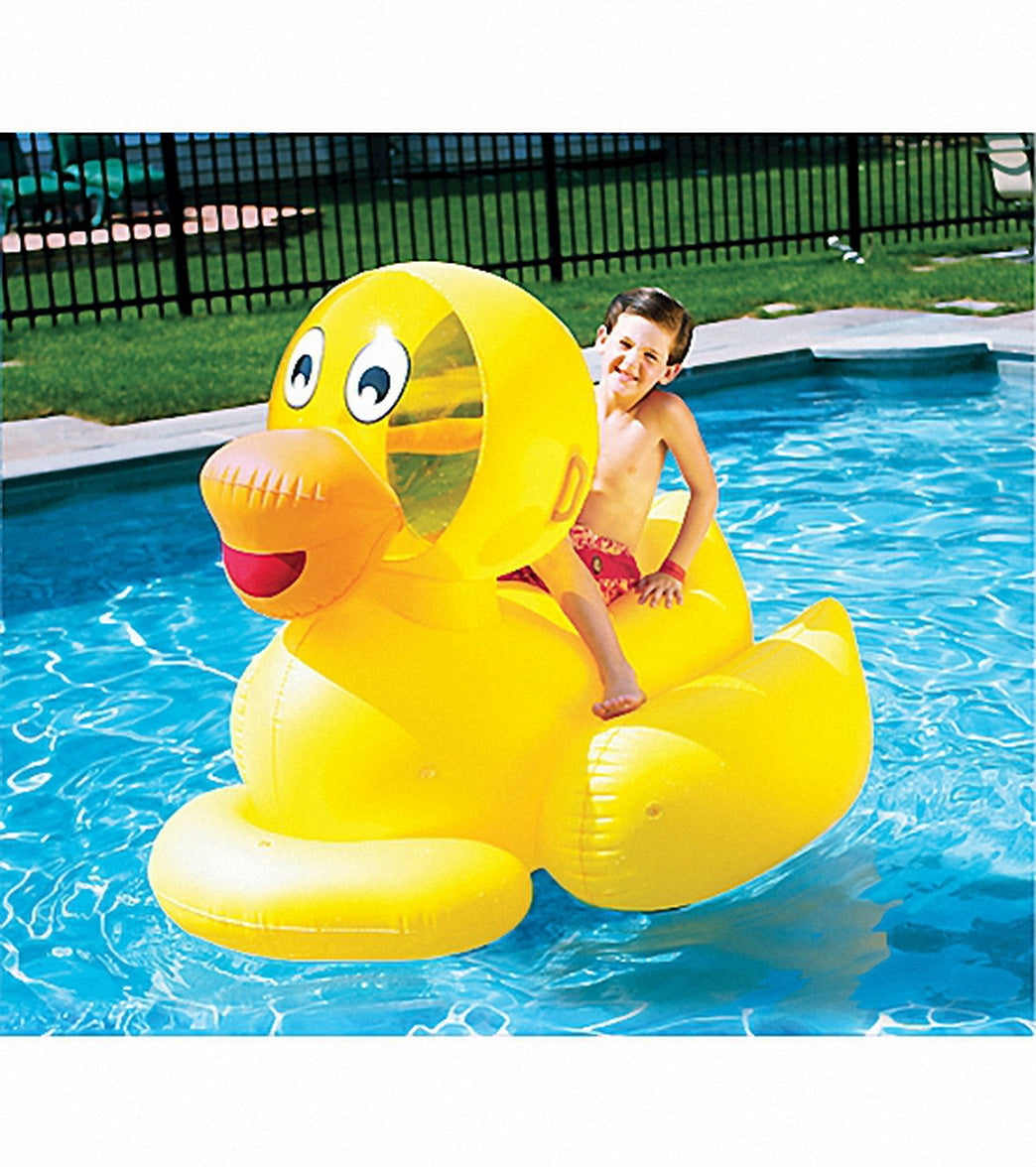 62" Yellow Inflatable Floating Duck