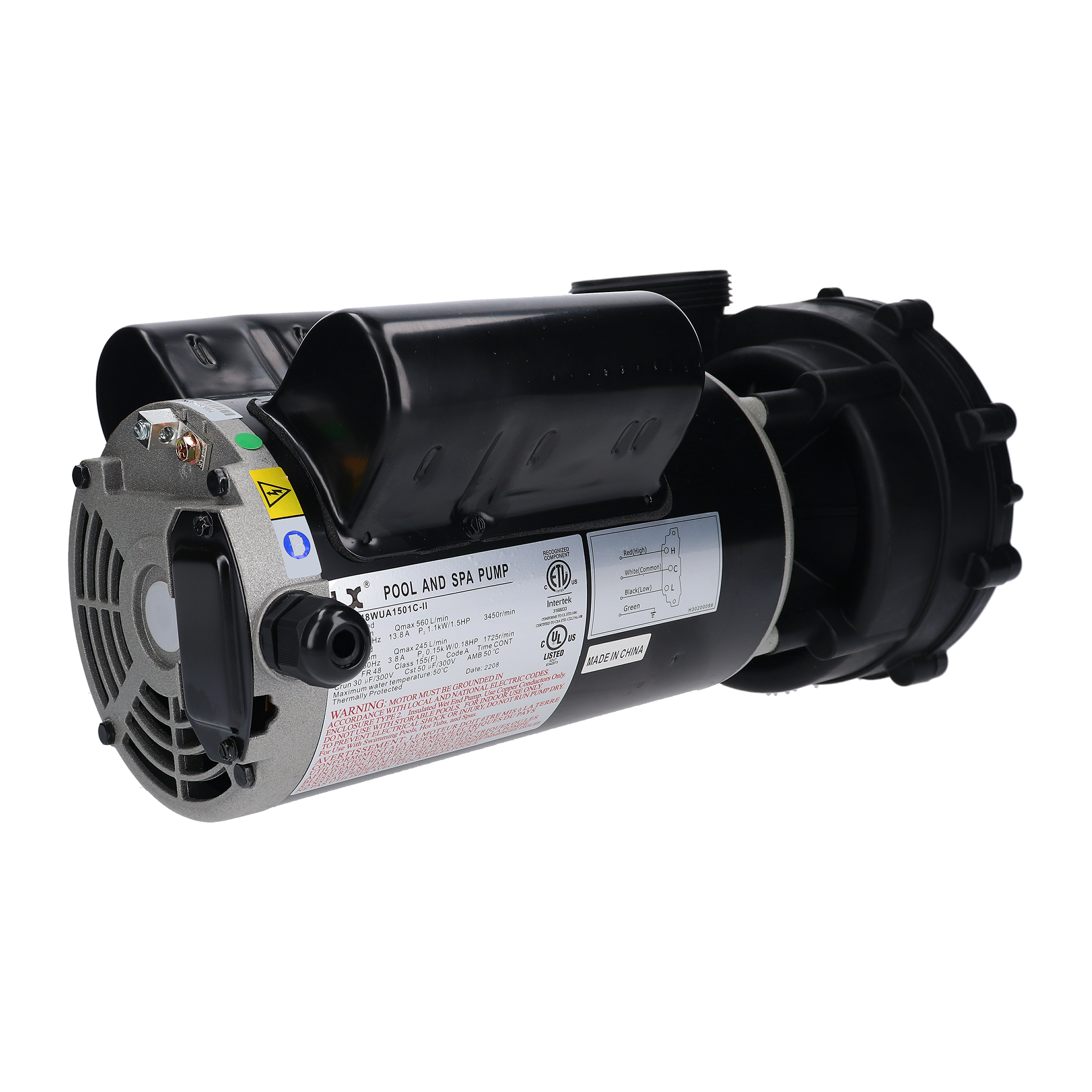 1.5 HP LX Spa Pump 2 Speed 115V 48WUA1501C-II (NF)