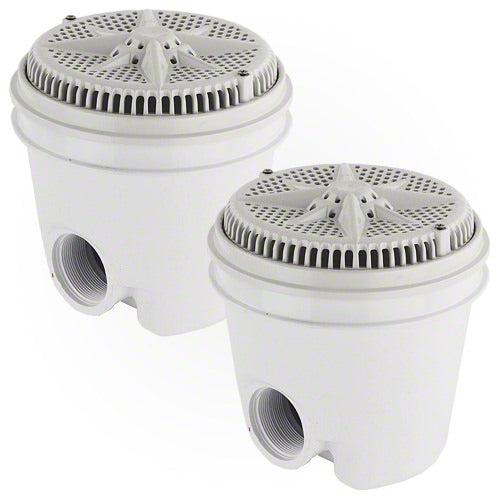 Pentair StarGuard Main Drain Complete 500110 - White - Two Pack