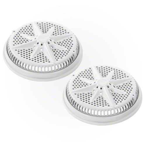 Pentair StarGuard Main Drain Cover with Short Ring 500144 - White - Two Pack