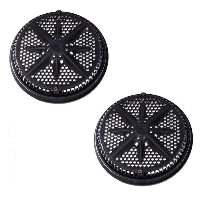 Pentair 8" StarGuard Main Drain Cover with Short Ring , Dark Gray 2-pack