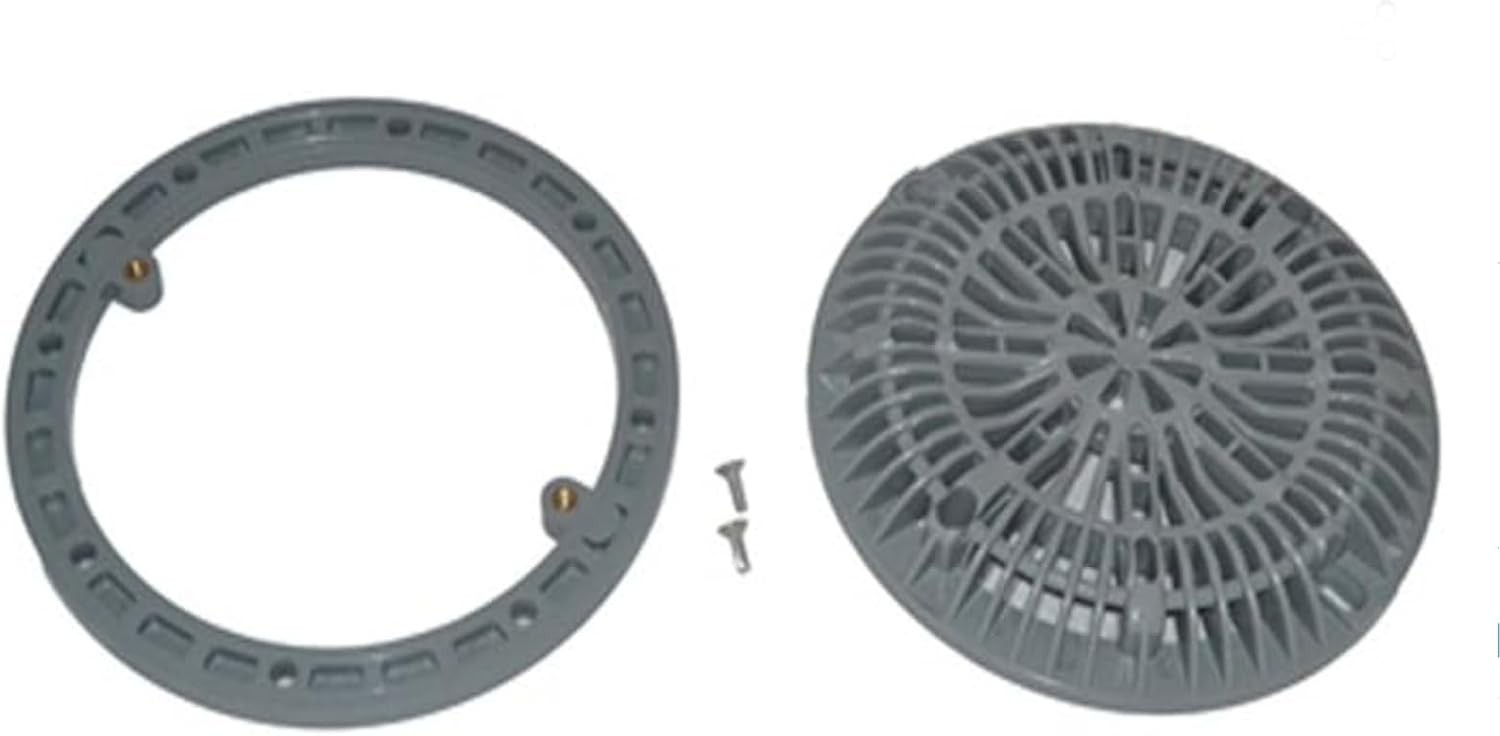 CMP | 25548-069-000 | 8" Dark Blue Round Anti-Vortex Main Drain Frame and Grate | Replacement Pool Drain Cover